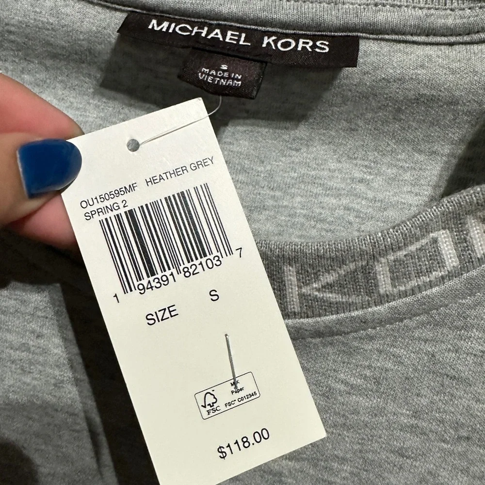 Micheal Kors | Logo Tape Cotton Blend Sweater